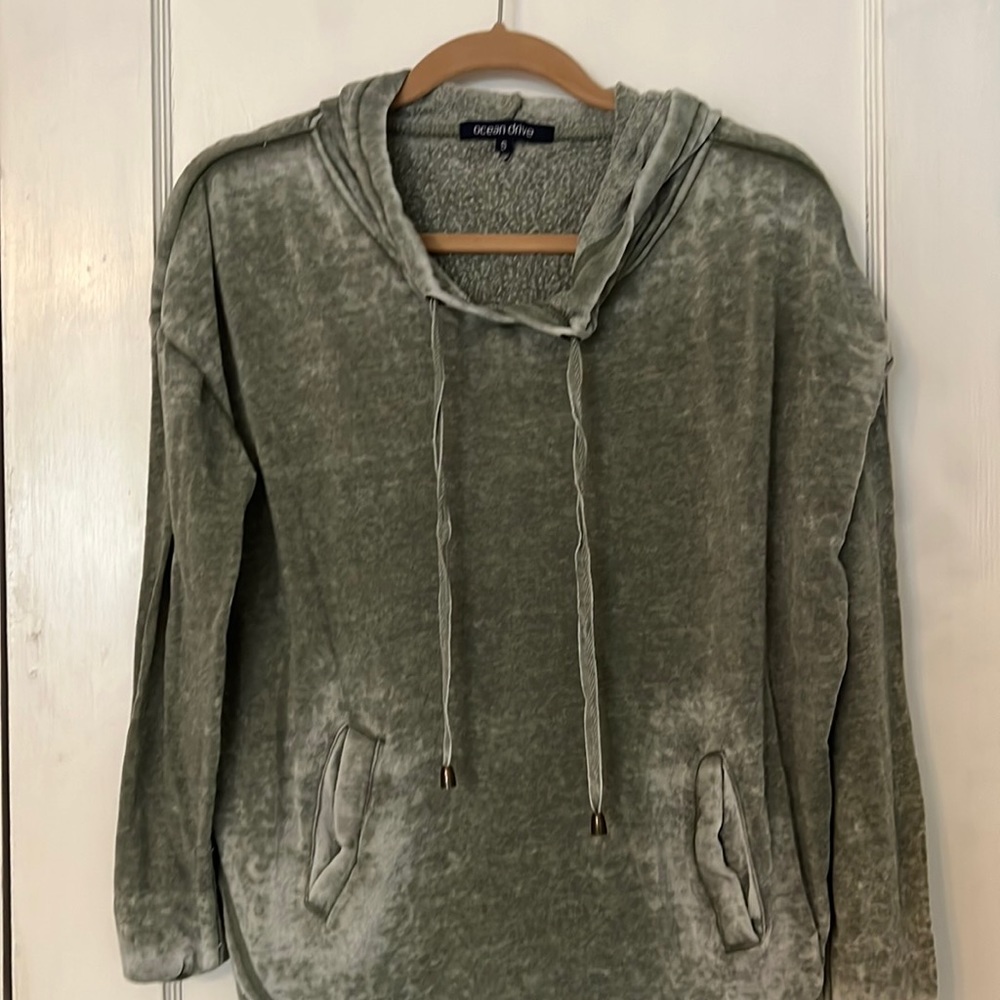 Distressed Green Hoodie